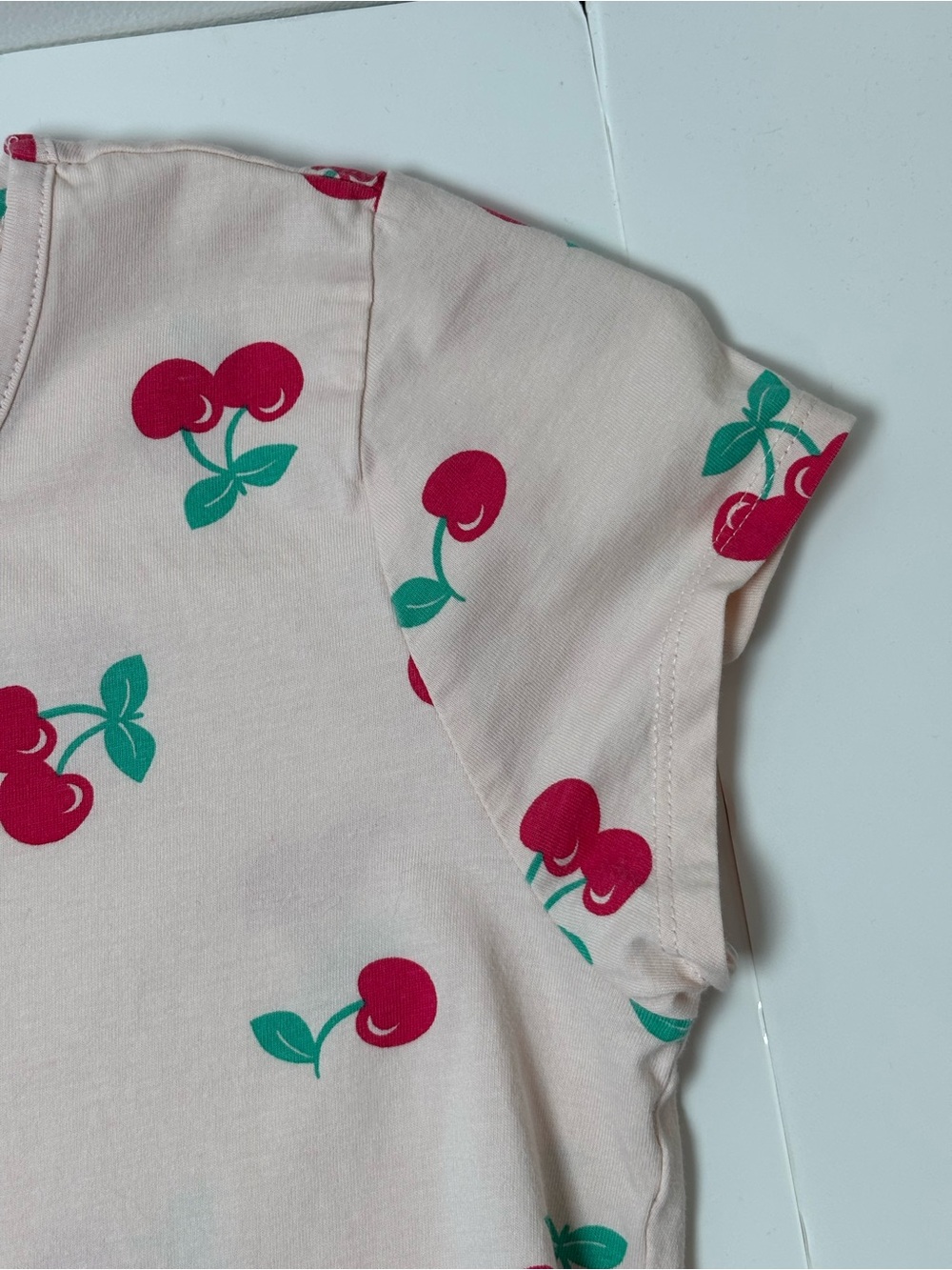 3/10$ George 100% Cotton Pink Cherry Print Flared Skater Dress XL 14-16 Summer - Picture 4 of 5